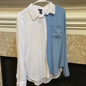 Size Large, Two tone, Button up Shirt